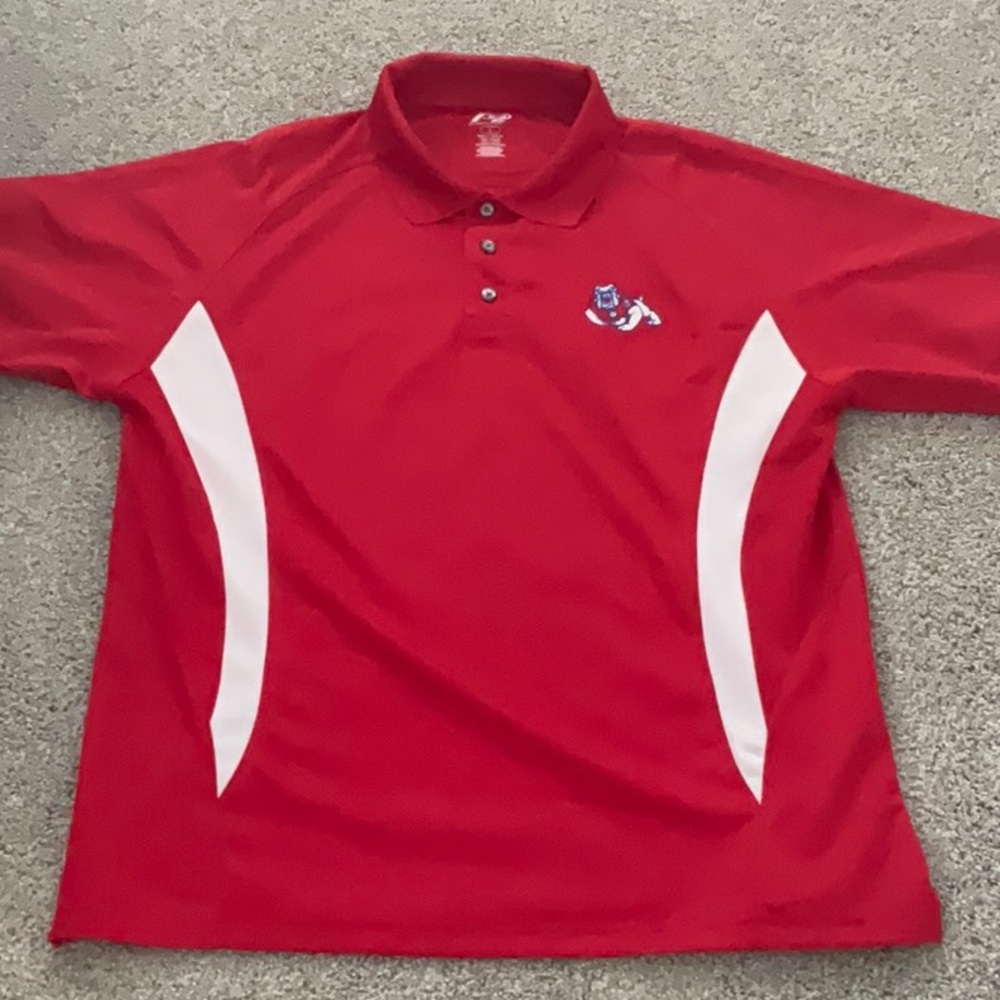 Red and White Polo Shirt